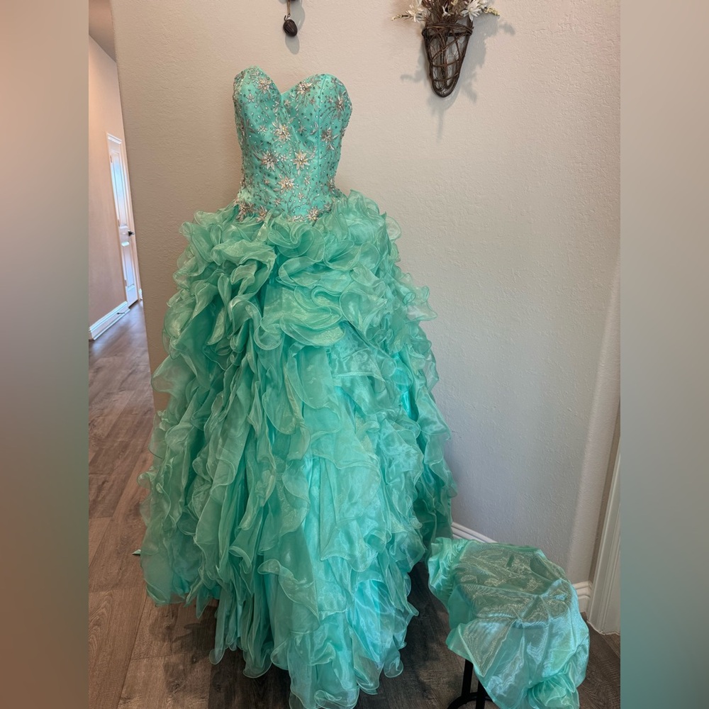 Strapless Mint Gown